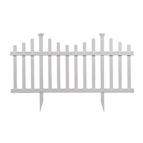 Zippity Outdoor Products Madison No Dig Vinyl Picket Garden Fence (Set of 2) by Zippity Outdoor Products