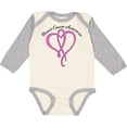 thumbnail image 3 of Inktastic Breast Cancer Awareness with Pink Ribbon Heart Boys or Girls Long Sleeve Baby Bodysuit, 3 of 5
