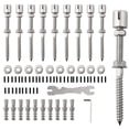 thumbnail image 5 of CHENGSI Stainless Steel Wire Trellis Kit Wall Climbing Plant Support Set with Rustproof Crosshead Standoffs Anchors for Garden Vines Ivy Roses Outdoor Decor, 5 of 9