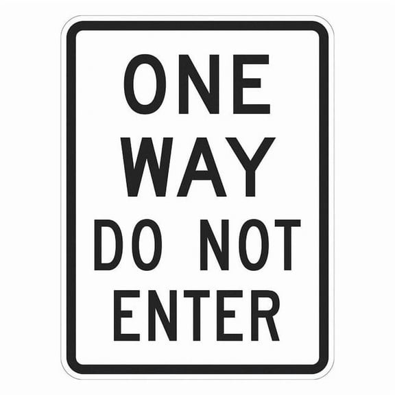 Lyle One Way Traffic Sign,24" x 18" T1-1017-EG_18x24