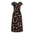 thumbnail image 4 of Time and Tru Women's and Women's Plus Ruffle Neck Midi Dress, Sizes XS-4X, 4 of 7