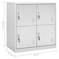 thumbnail image 4 of vidaXL Locker Cabinets 5 pcs Light Grey 90x45x92.5 cm Steel, 4 of 5