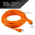 thumbnail image 3 of GE Indoor/Outdoor 50ft. Grounded Heavy Duty Extension Cord, Orange, 51926, 3 of 9