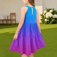 thumbnail image 4 of Ashirexll Robes pour Filles Enfants Sans Manches Mode Col Rond Patchwork Ludique Été Décontractée Robe d'Été pour Préadolescentes, 4 of 6