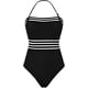 thumbnail image 5 of Trajes de baño de una pieza sin tirantes para mujer Trajes de baño con control de abdomen Trajes de baño adelgazantes con cuello halter, 5 of 6