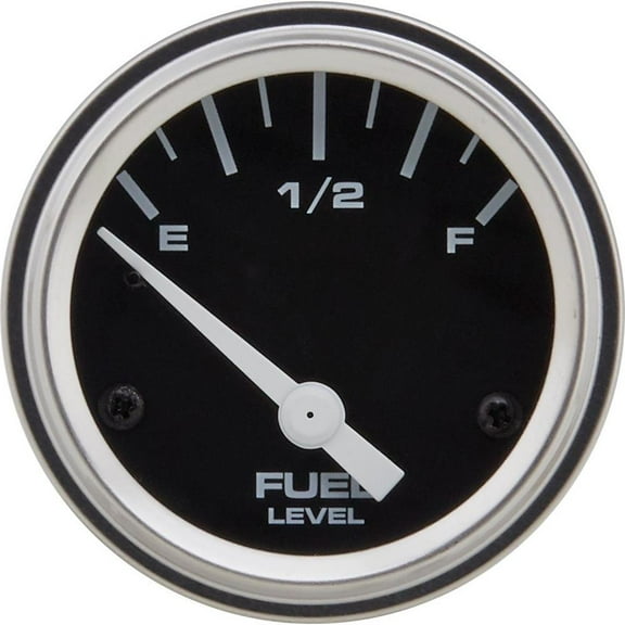 Fuel Level Gauge with Sender, 2-1/16 Inch, Black