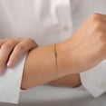 thumbnail image 4 of London Fine Jewelry 0.10 CTTW Natural Diamond Dainty Trio Bezel Bracelet for Women on 7" Extendable 14K Gold Bracelet (H Color, SI1-SI2 Clarity), 4 of 5