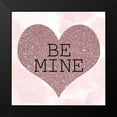 thumbnail image 2 of Kimberly, Allen 12x12 Black Modern Framed Museum Art Print Titled - Glitter Heart 2, 2 of 5