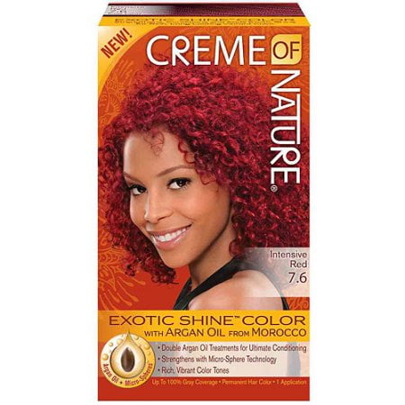 Creme Of Nature Argan Oil Exotic Shine Permanent Hair Color Kit Creme Of Nature Argan Oil Exotic Shine Permanent Hair Color Kit Intensive Red 1 0 Ea