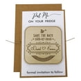 thumbnail image 4 of Custom Engraved Wooden Magnet Personalized Gift 40 Rustic Wedding Save the Date Wooden Magnet, 4 of 4