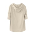 thumbnail image 4 of Yiaimeir ‌Men's Hooded Hemp T-shirt Thin Loose Fit Summer Casual Short Sleeve‌, 4 of 4