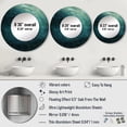 thumbnail image 4 of Designart "Spiraling Tranquil Teal Twist I" Abstract Spirals Round Mirror Wall Decor Modern - Large Blue Round Office Mirror - Round Mirror - 36" x 36", 4 of 6