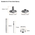 thumbnail image 2 of Unique Bargains 100 Sets Leather Rivets 10 x 12mm Metal with 3 Setter Tools, Silver Tone, 2 of 7