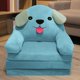 thumbnail image 5 of Sofá infantil plegable de peluche Asija, sillón 2 en 1, con bonito dibujo animado, para sala de estar y dormitorio (sin relleno interior)., 5 of 8