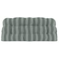 thumbnail image 2 of Jordan Manufacturing 44" x 18" Conway Smoke Grey Stripe Rectangular Tufted Contoured Outdoor Wicker Settee Bench Cushion, 2 of 12