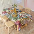 thumbnail image 4 of Boho Bohemia Flower Rectangle Tablecloth 60"x102",Waterproof Polyester Rectangle Table Cloth, Wipeable Spillproof Polyester Tablecloth for Dining, Camping, Indoor and Outdoor, 4 of 6