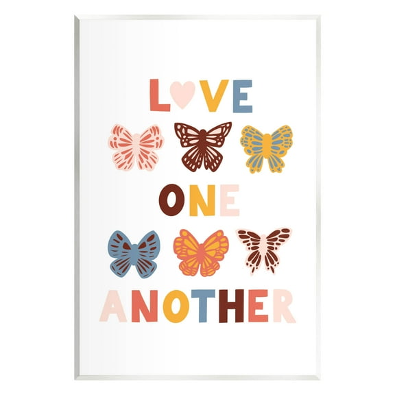 Love One Another Butterflies Phrase Animals & Insects Graphic Art Unframed Art Print Wall Art