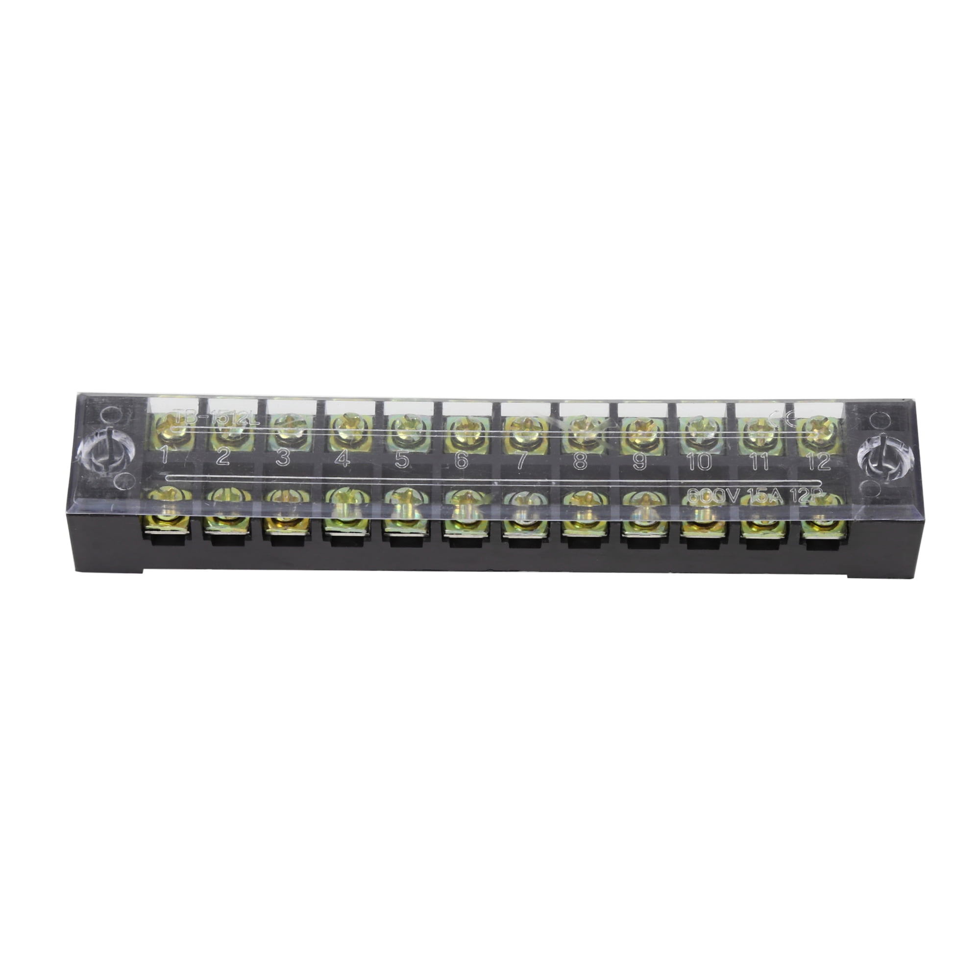 5 Set Bus Bar Distribution Block 12 Positions Terminal Bus Bar 600V 15A Kit