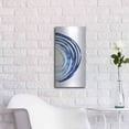 thumbnail image 6 of Luxe Metal Art 'Blue Vortex II' by Grace Popp Metal Wall Art, 12"x24", 6 of 9