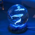 thumbnail image 3 of Crystal Ball Night Light 3D Carving Craft Ornament USB Plug-in (Ballena de aguas profundas) Ndcxsfigh Para estrenar, 3 of 5