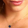thumbnail image 4 of 2.5 ct round cut blue sapphire 14k yellow hypoallergenic Solid gold Designer Everyday Affordable Dainty Necklace Pendant + 16" hypoallergenic Solid gold chain, 4 of 6