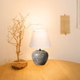 thumbnail image 6 of Kiven Cordless Table Lamp, Dimmable LED Vase Lamps with Fabric Lampshade, Classic Cottage Ambient Light, 1-Light Rechargeable Nightstand Lamp for Office Bookcase Bedside TD1014C, 6 of 6