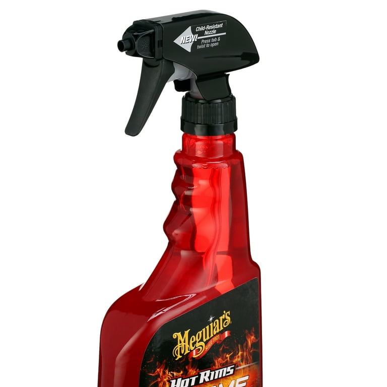  Meguiar's G19124 Hot Rims Chrome Wheel Cleaner - 24 Oz Spray  Bottle : Automotive