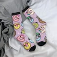 thumbnail image 5 of Pofeuu Cartoon Donuts Print Crew Socks, Adult Running Hiking Socks for Youth and Adult, 5 of 6