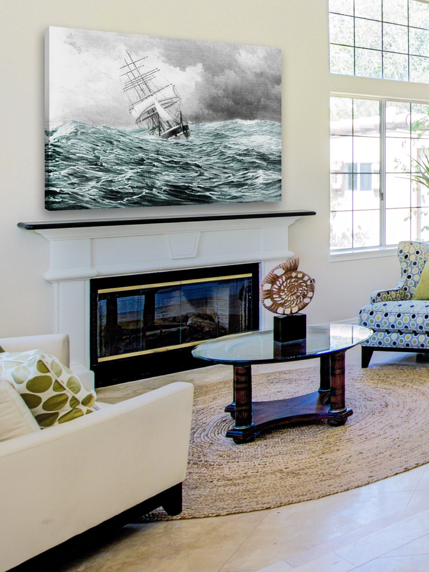 "Rough Waters" Painting Print on Wrapped Canvas