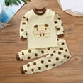 thumbnail image 6 of Otqutp Toddler Clothes Set Boys And Girls Long Sleeved Animal Print Tops and Trousers Loungewear Loose Suit 2pcs Outfits for 0 To 9 Years(Z#Dark Blue,6-12 Months), 6 of 6