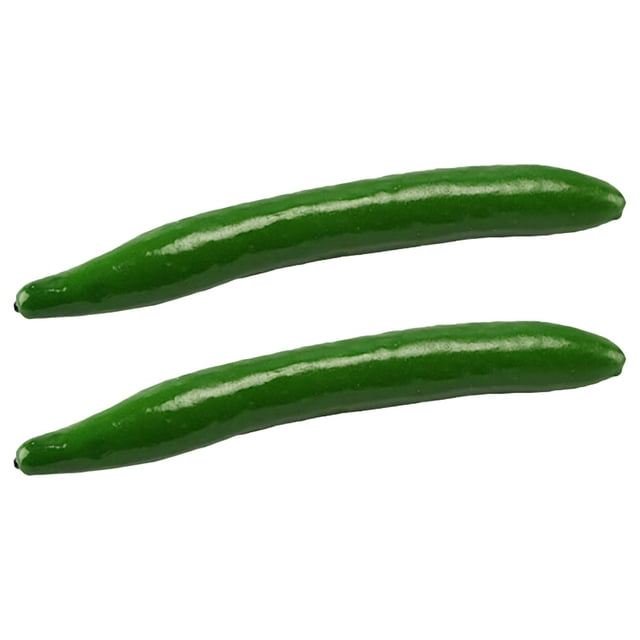 Pepinos artificiales de espuma, modelos de vegetales falsos, modelos de pepino realistas, 2 uds.