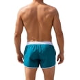 thumbnail image 4 of Mens 3 Inch Swim Short Swim Trunks Quick Dry Beach Board Shorts 80s 90s Summer Vintage Swimwear Swimming Suits Green, 4 of 9