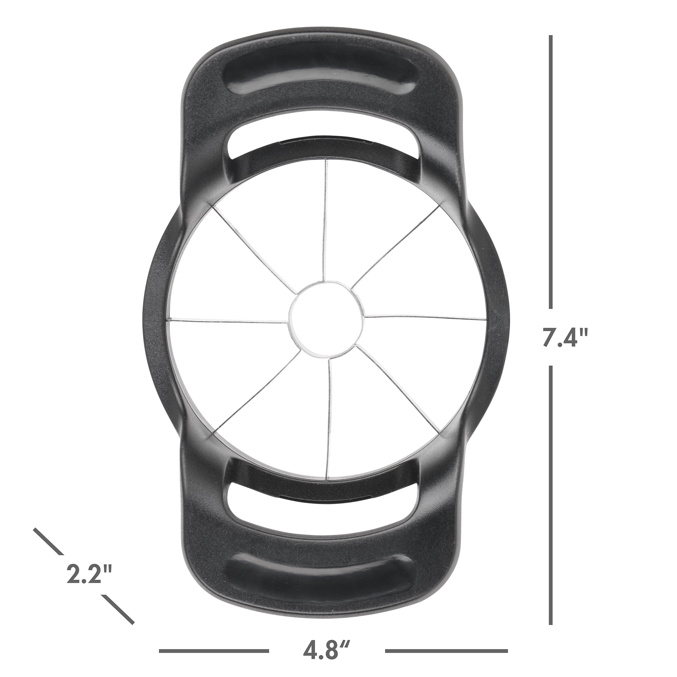 Mainstays Black Apple Wedger with Stainless Steel Blades, Ergonomic Grip