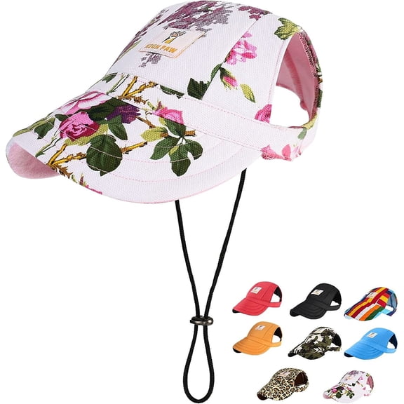 LQCrafK Adjustable Dog Hat, Breathable Design, Waterproof, Dog Baseball Cap, Blue, One Size