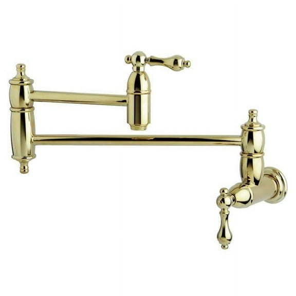 Restoration Wall Mount Pot Filler - Polished Brass