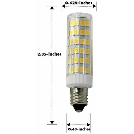 

LED E11 5W 40W Equivalent Mini-Candelabra 110-130V JD Warm White 3000K 2PC