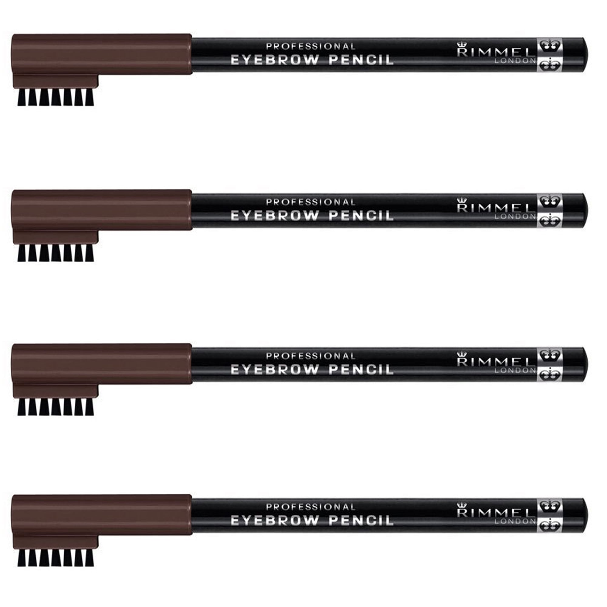 (4 Pack)  Rimmel Professional Eyebrow Dark Brown 001, 0.05 Ounces