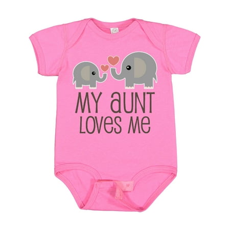 

Inktastic My Aunt Loves Me Boys or Girls Baby Bodysuit