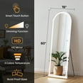 thumbnail image 7 of Nextay 60" x 16" Full Length Mirror with LED Lights Arched Standing Hanging Full Body Mirror Floor Mirror for Bedroom Cloakroom, 7 of 7