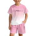 thumbnail image 5 of Tiijoy Girls Summer Casual Outfits Gradient Short Sleeve T-Shirt Shorts Set, Sizes 13-14, 5 of 6