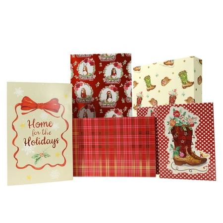 The Pioneer Woman Christmas Apparel Box Set, Boots, Assorted Sizes, 8 Count