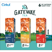Cirkul Gateway Tea Flavor Cartridge Variety Pack, 6-Pack ( 2 Sweet Tea, 2 Tea and Lemonade, 2 Blueberry Tea)