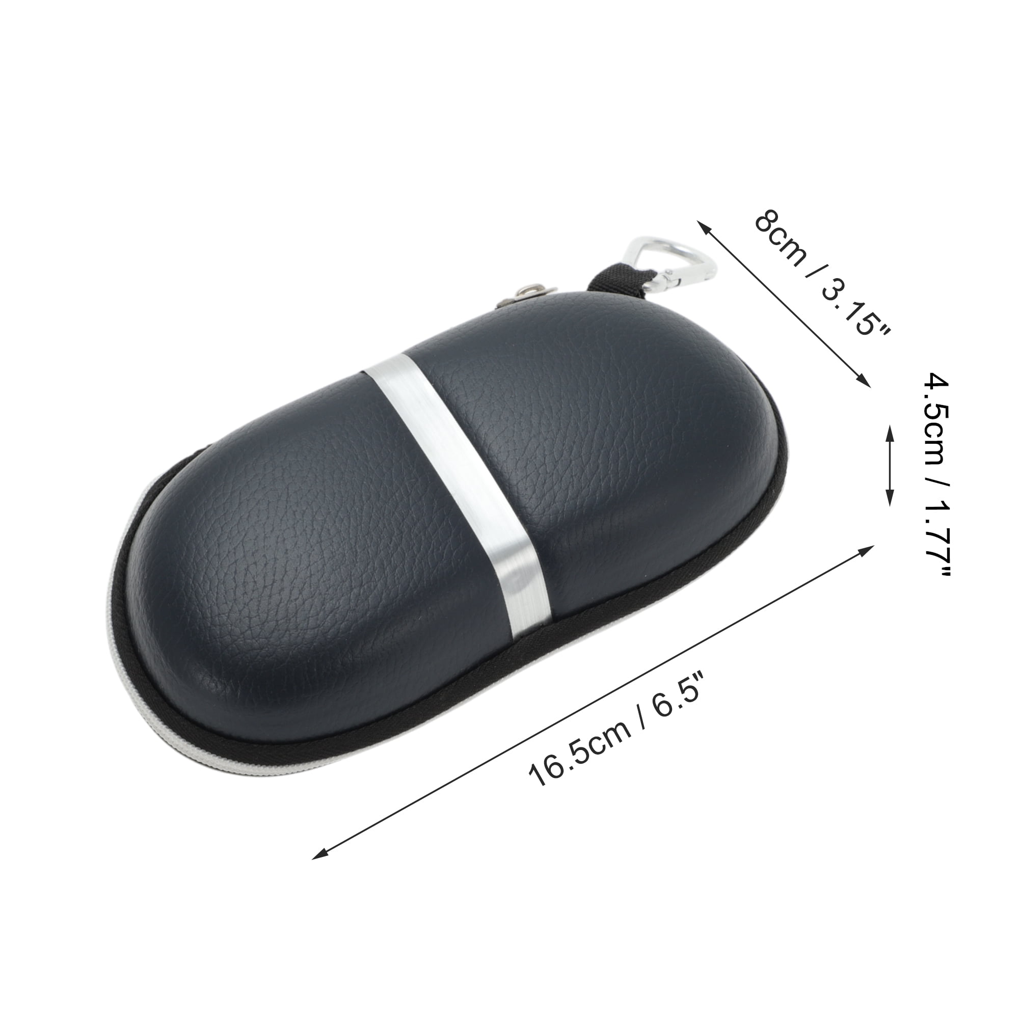 Unique Bargains Durable Eyeglasses Storage Case with Soft Lining Dark Blue
