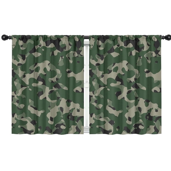 Camouflage 42x54in(106x137cm) Curtains 2 Panels for Kids Bedroom, Window Drapes for Kids Boys Girls Bedroom Curtains Designed To Spark Joy and Creativity