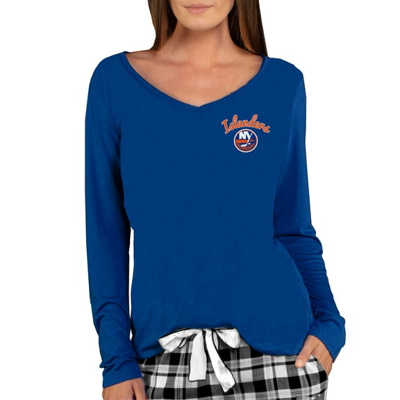 Women's Concepts Sport Royal New York Islanders Marathon Knit Long Sleeve V-Neck Top