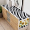 thumbnail image 4 of Sunflower Table Runner - 72 Inch Long, Kitchen Dining Table Runner Dresser Scarves, Black White Buffalo Plaid Check Country Bee Farmhouse Decor for Coffee Tables Wedding Party Banquet, 4 of 8