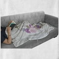 thumbnail image 6 of Shabby Flora Soft Flannel Fleece Throw Blanket, Life is a Trip Inspirational Words Romantic Floral Wreath and Retro Bicycle, Cozy Plush for Indoor and Outdoor Use, 50" x 70", Multicolor, by Ambesonne, 6 of 6