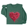 thumbnail image 4 of Women's Fashionable Casual Fun Santa Head Printed Round Neck Top Hoodless Sweatshirt, 4 of 6