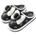 thumbnail image 2 of Zapatillas de algodón de suela gruesa para mujer en otoño e invierno, ropa exterior con lazo nuevo, interior para el hogar, además de zapatillas de algodón cálidas e impermeables de terciopelo para in, 2 of 5