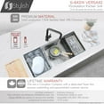 thumbnail image 6 of Stylish Undermount 42" Stainless Steel Double Bowl 70/30 Workstation Kitchen Sink with 8 accs S-642W, 6 of 13